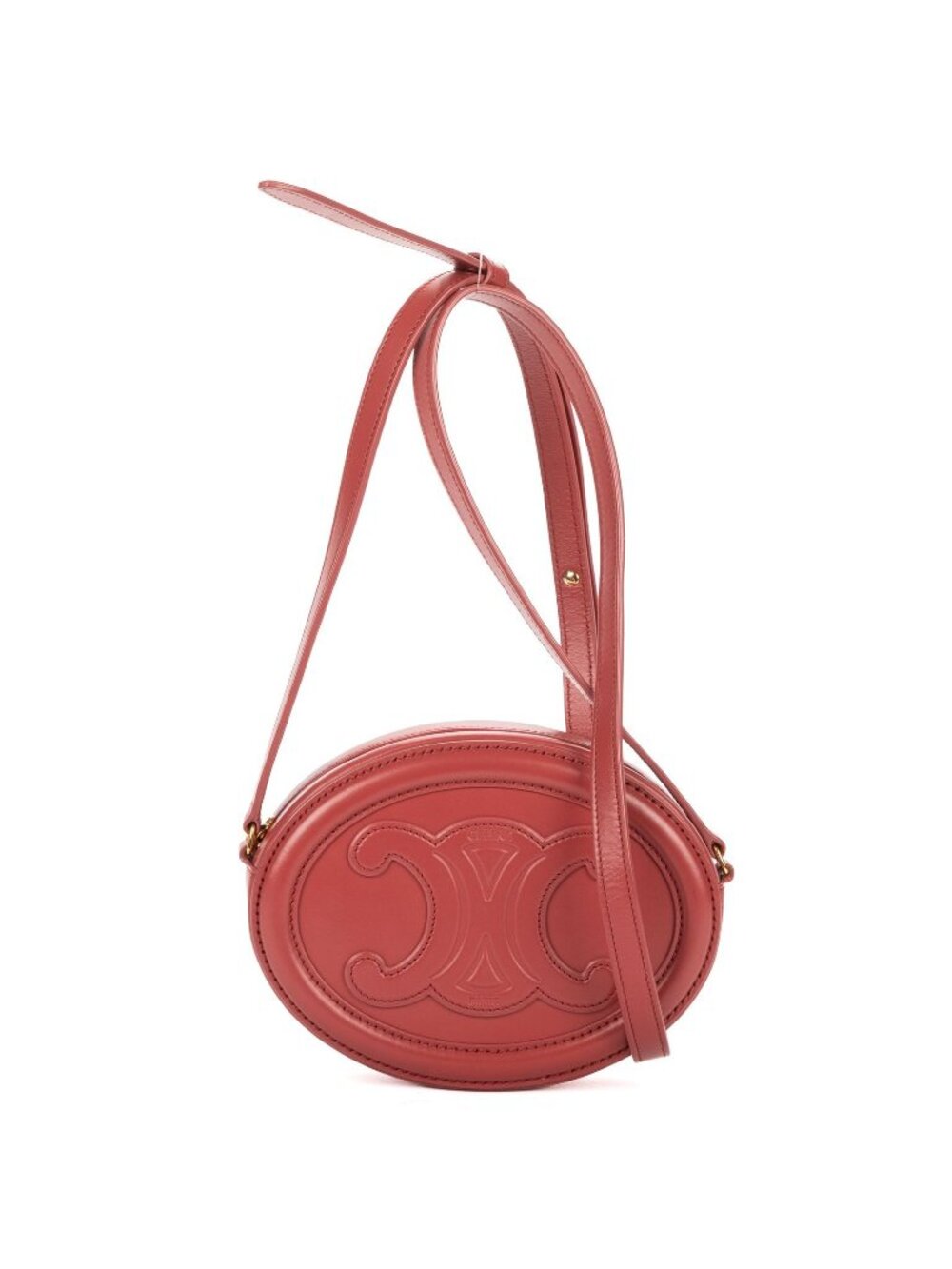 Celine Oval Triomphe Pink Calfskin Leather Shoulder Bag